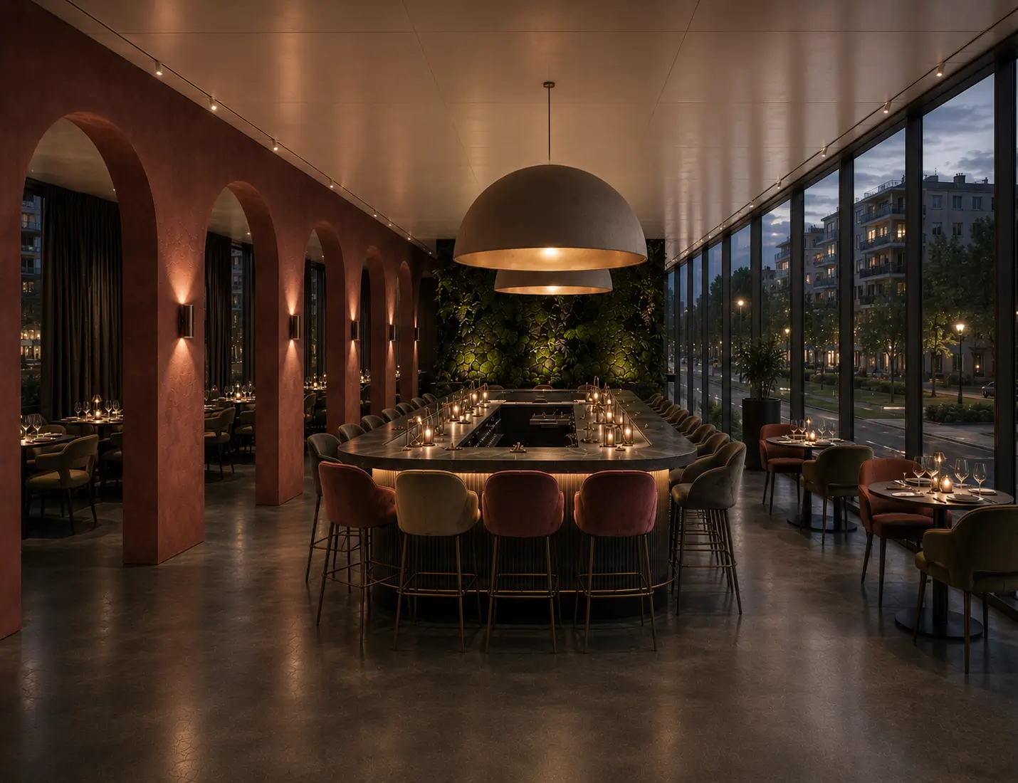 Restaurant interior at Radisson RED Geneva