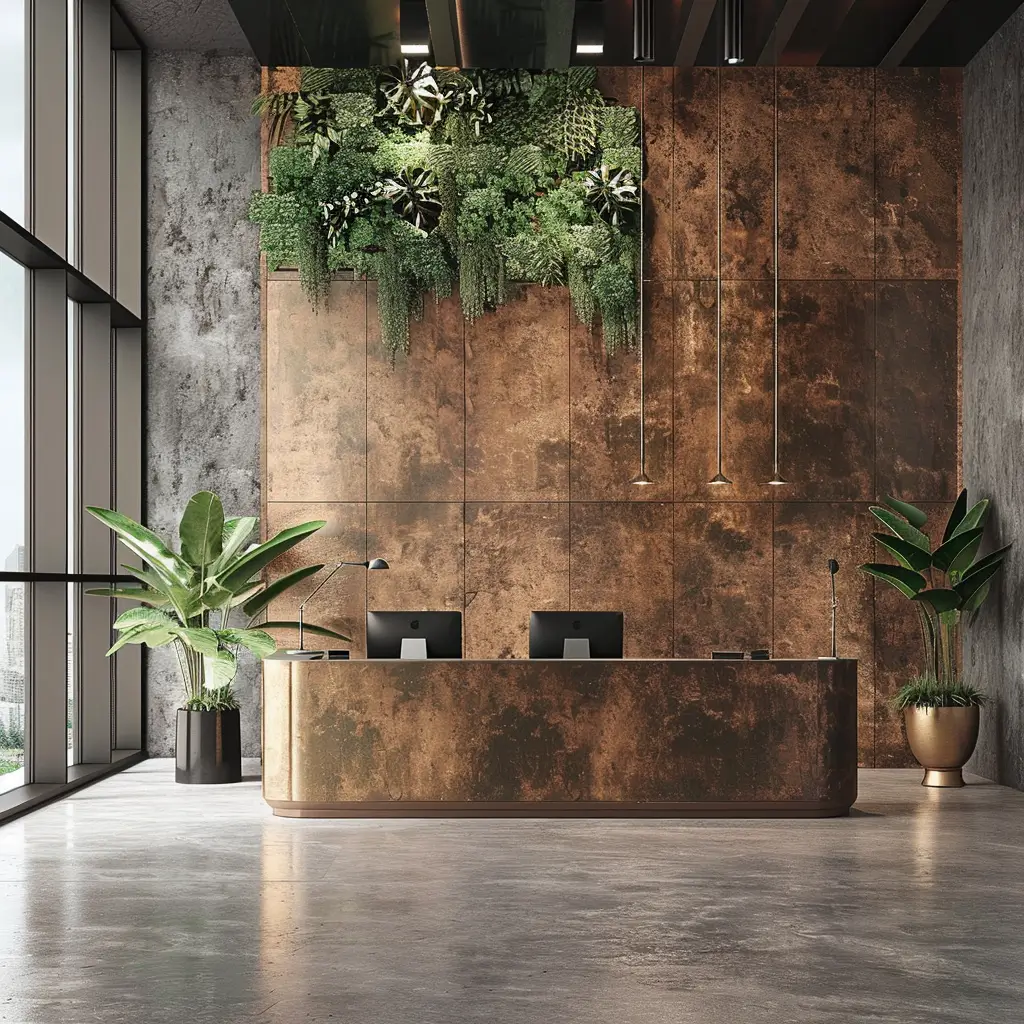 A corporate reception space